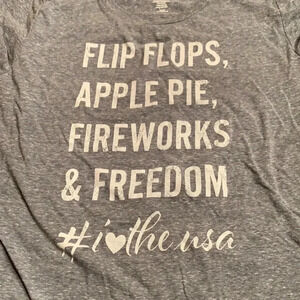 Flip Flops Apple Pie Fireworks & Freedom Tee Shirt